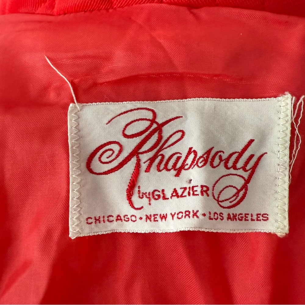 Vintage Rhapsody by Glazier Quilted Bed Jacket w/ Belt 💋✨ - Picture 12 of 14